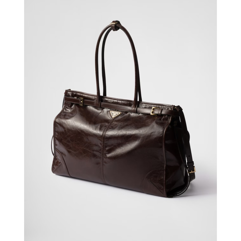 Prada Bonnie Oversized Leather Handbag
