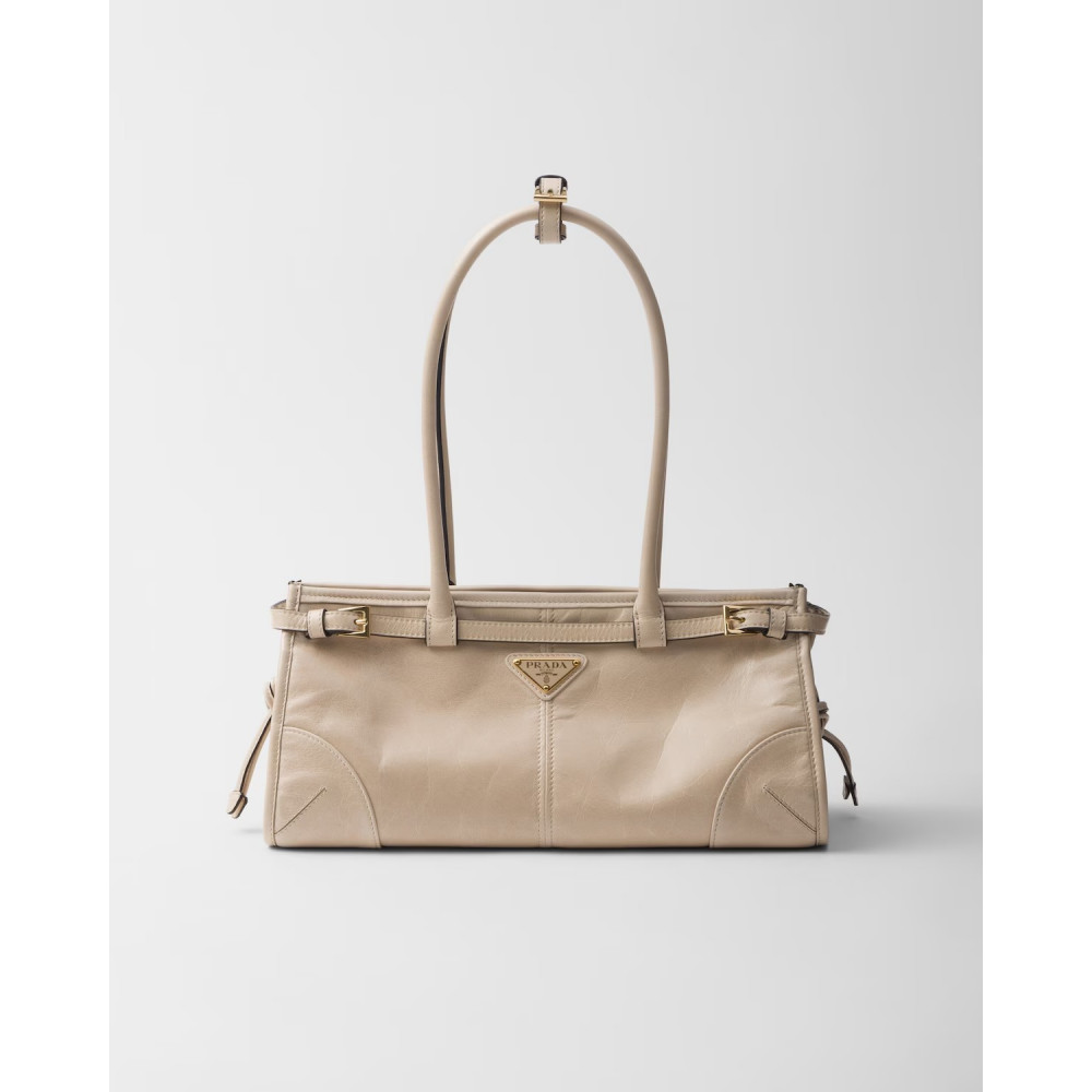Prada Bonnie Medium Leather Handbag Lilac