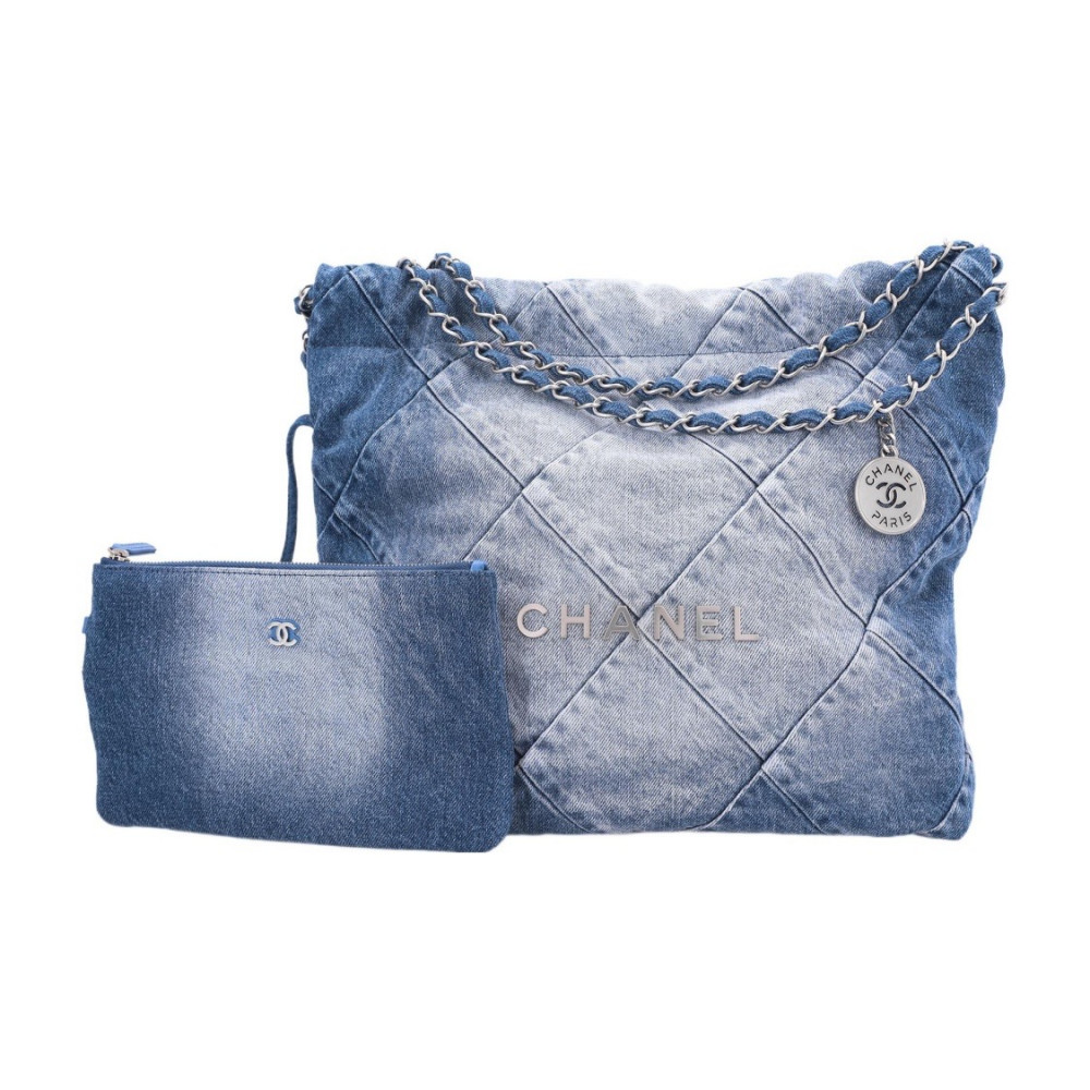 Chanel 22 Handbag Washed Denim