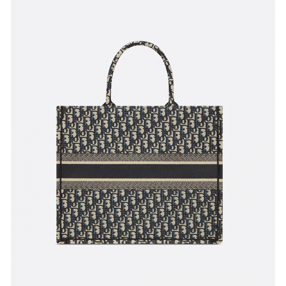 Ecru And Blue Dior Book Tote Ecru And Blue Dior Book Tote