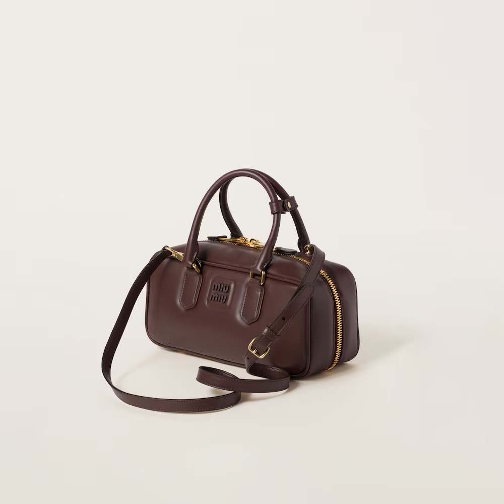 Arcadie Leather  Large Handbag Shrubby Oak Color