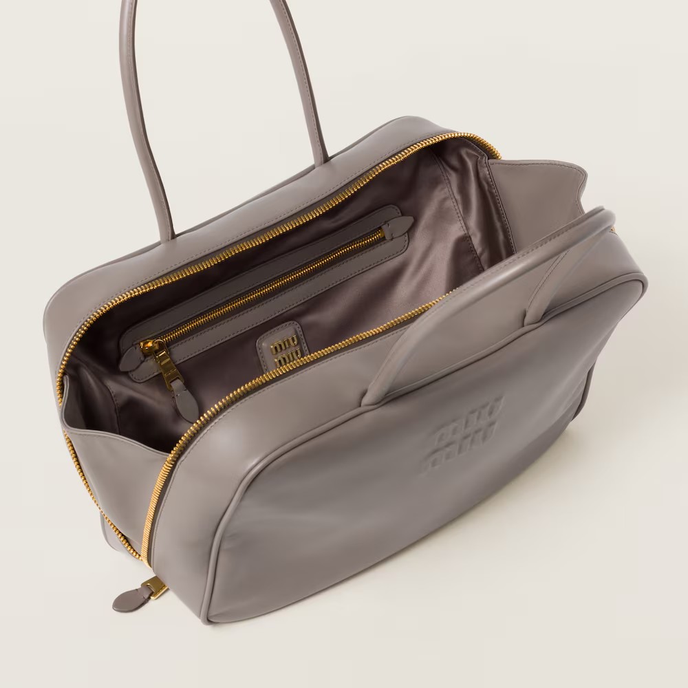 Leather Beau Handbag Clay-Gray