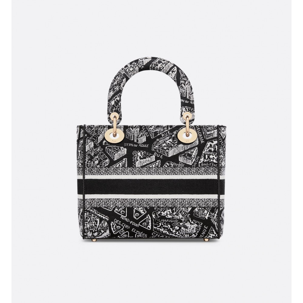 Medium Lady D-Lite Bag Embroidery