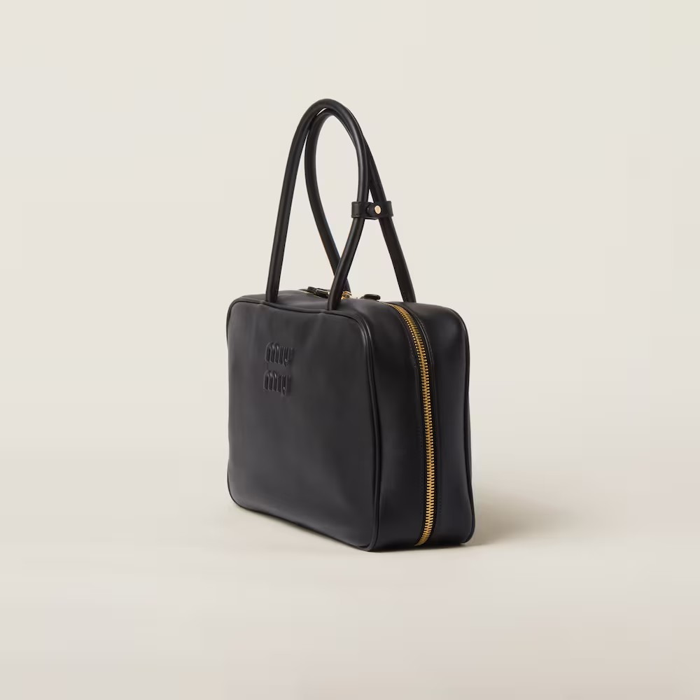 Leather Beau Handbag Black Color