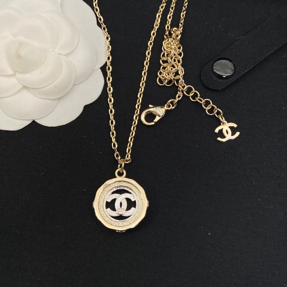Chanel Necklace. Pendant Style, With Diamonds, Top Quality