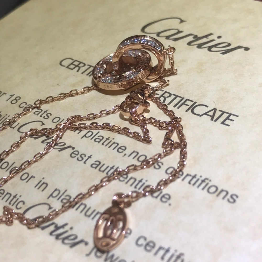 Cartier Necklace, Double Love, Full Diamonds