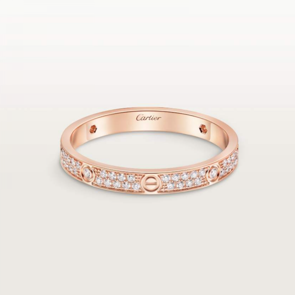 Cartier Love Ring Mini Set With Diamond Screws And 4 Diamonds