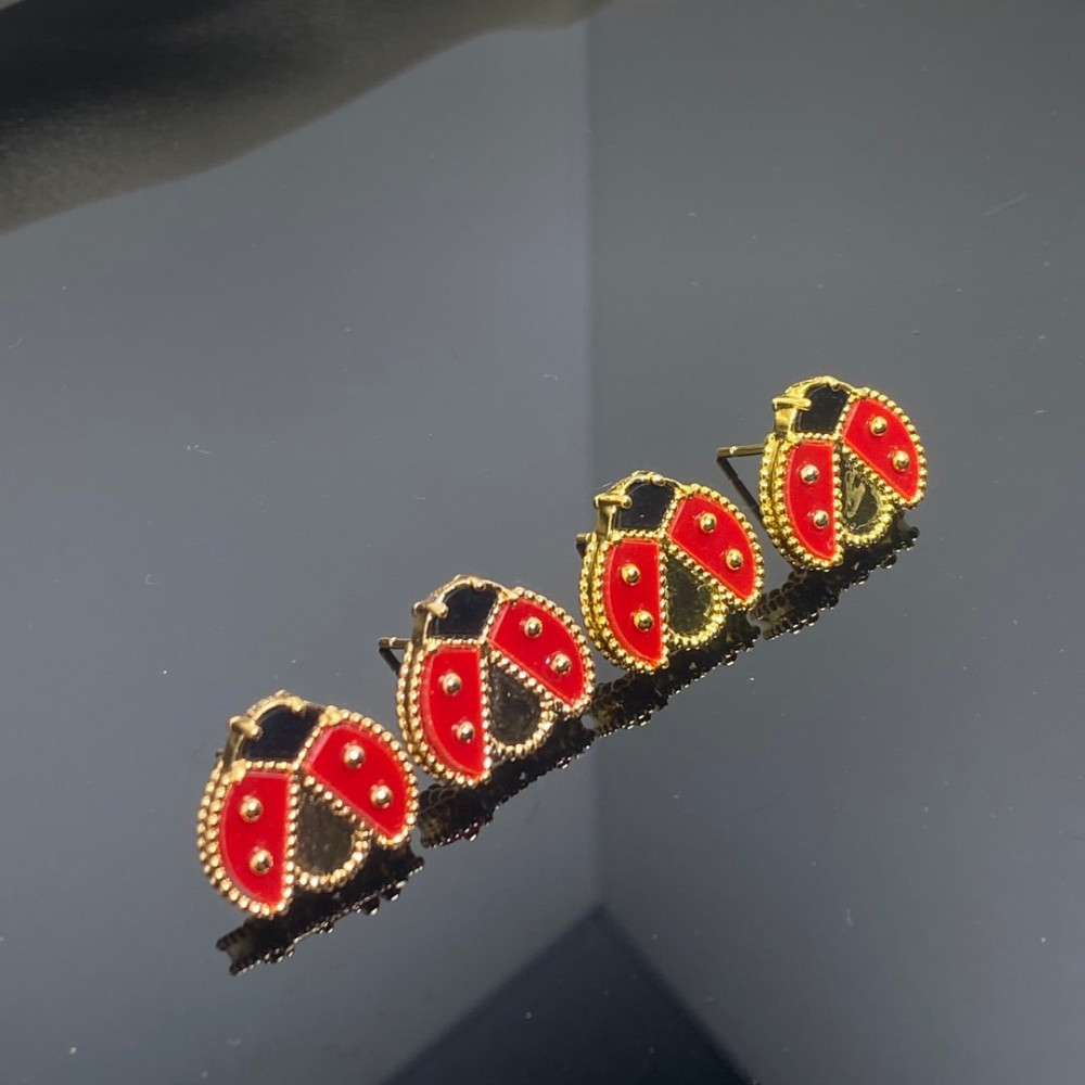 Ladybug Ear Studs