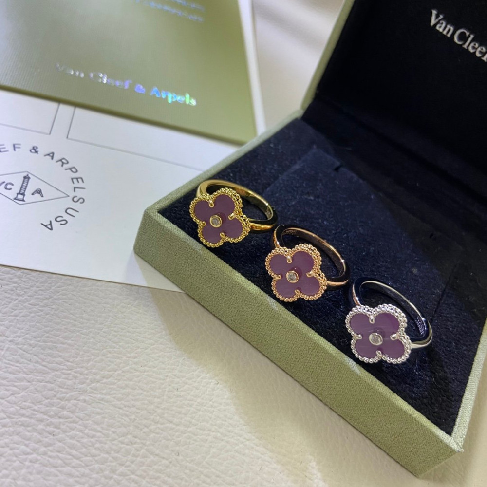 Light Purple Clover Ring Series