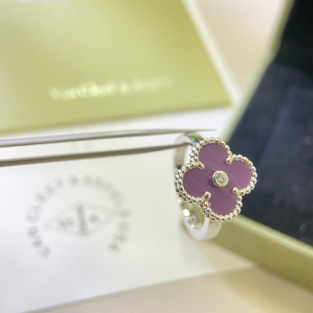 Light Purple Clover Ring Series Light Purple Clover Ring Series