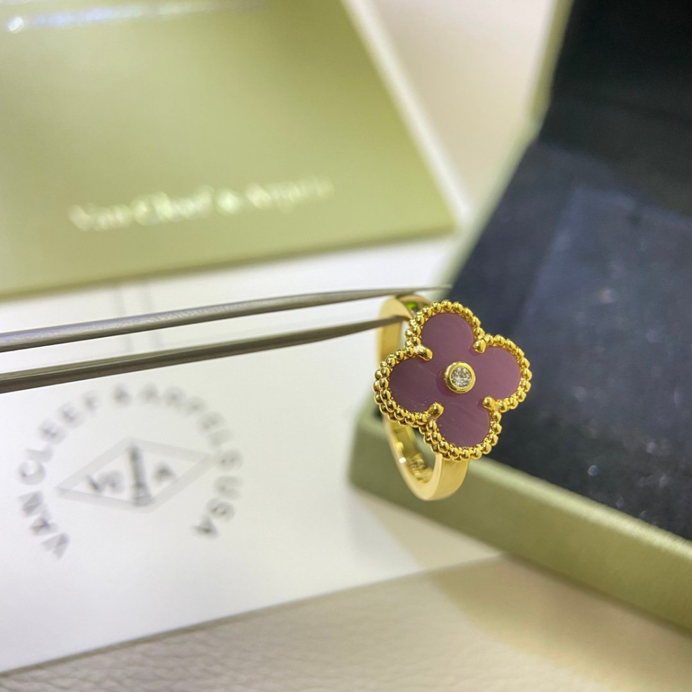 Light Purple Clover Ring Series Light Purple Clover Ring Series