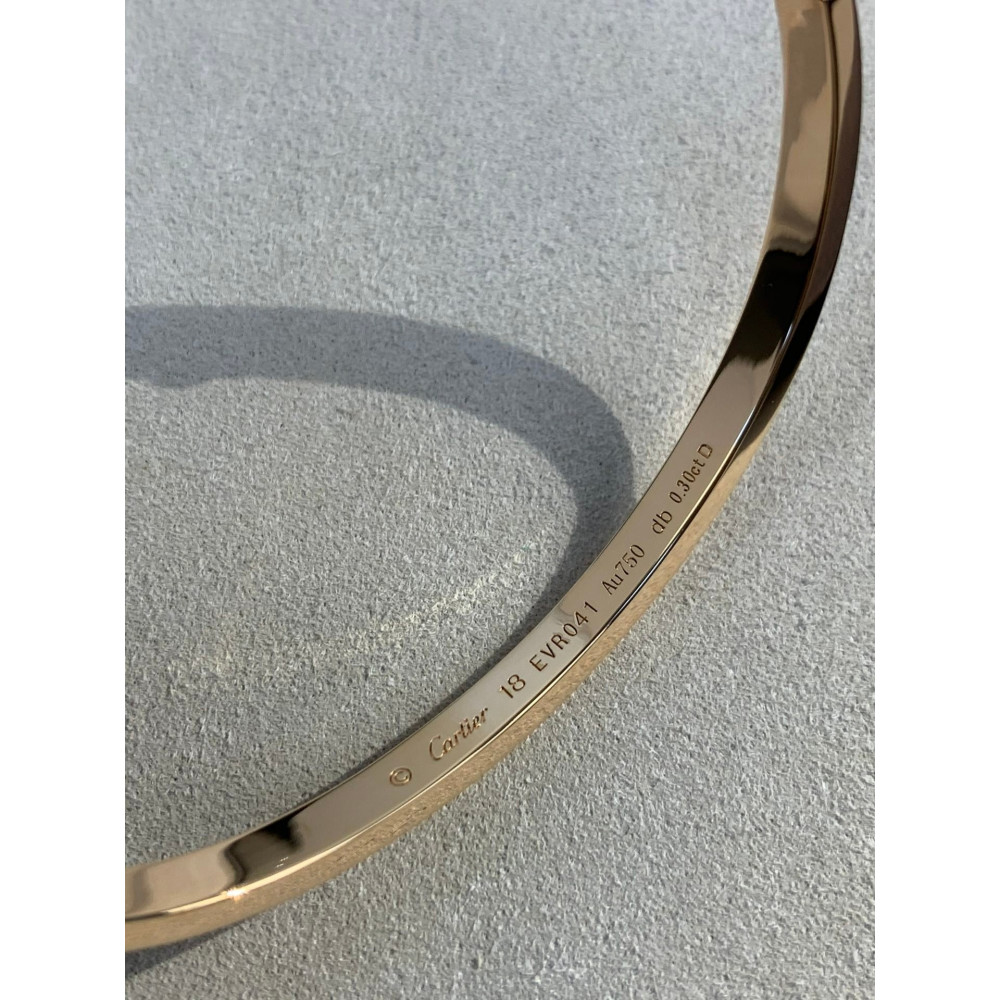 Love Bangle, Small Model, 10 Diamonds,Gold, Silver, Rose Gold