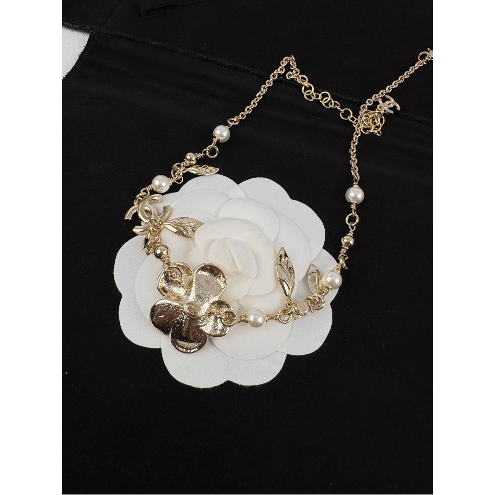 Chanel Necklace, Camellia And Leaves, Top Quality