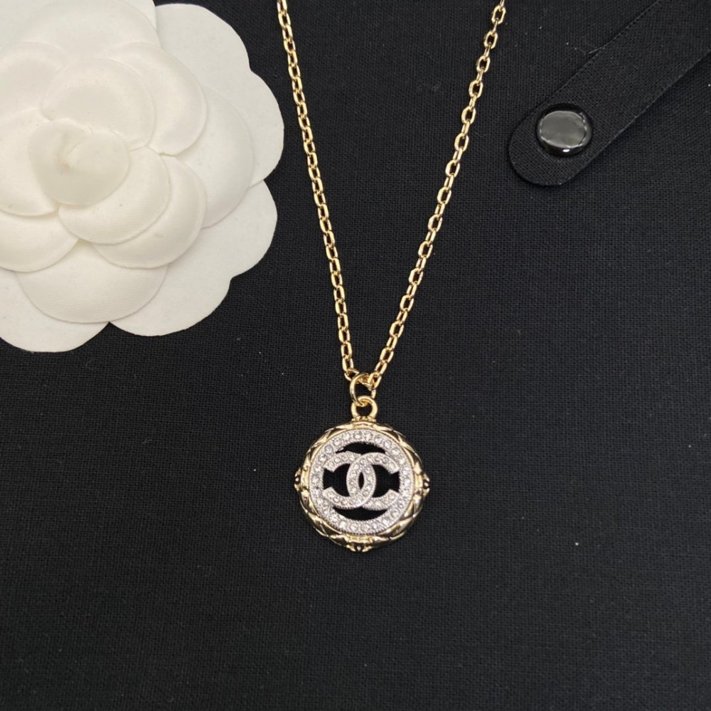 Chanel Necklace. Pendant Style, With Diamonds, Top Quality