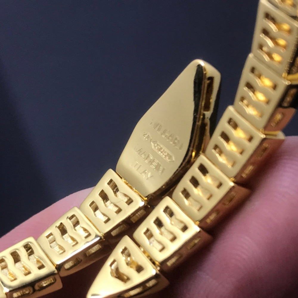 Snake Bangel, 2 Loops, Full Small Diamonds, Medium Size