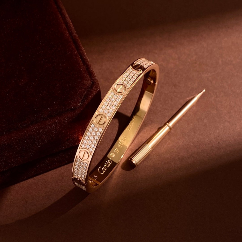 Cartier Love Bangle, Thicker, Full Diamonds