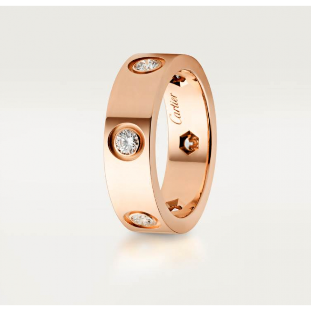 Cartier Love Ring Classic Set With 6 Diamonds Cartier Love Ring Classic Set With 6 Diamonds
