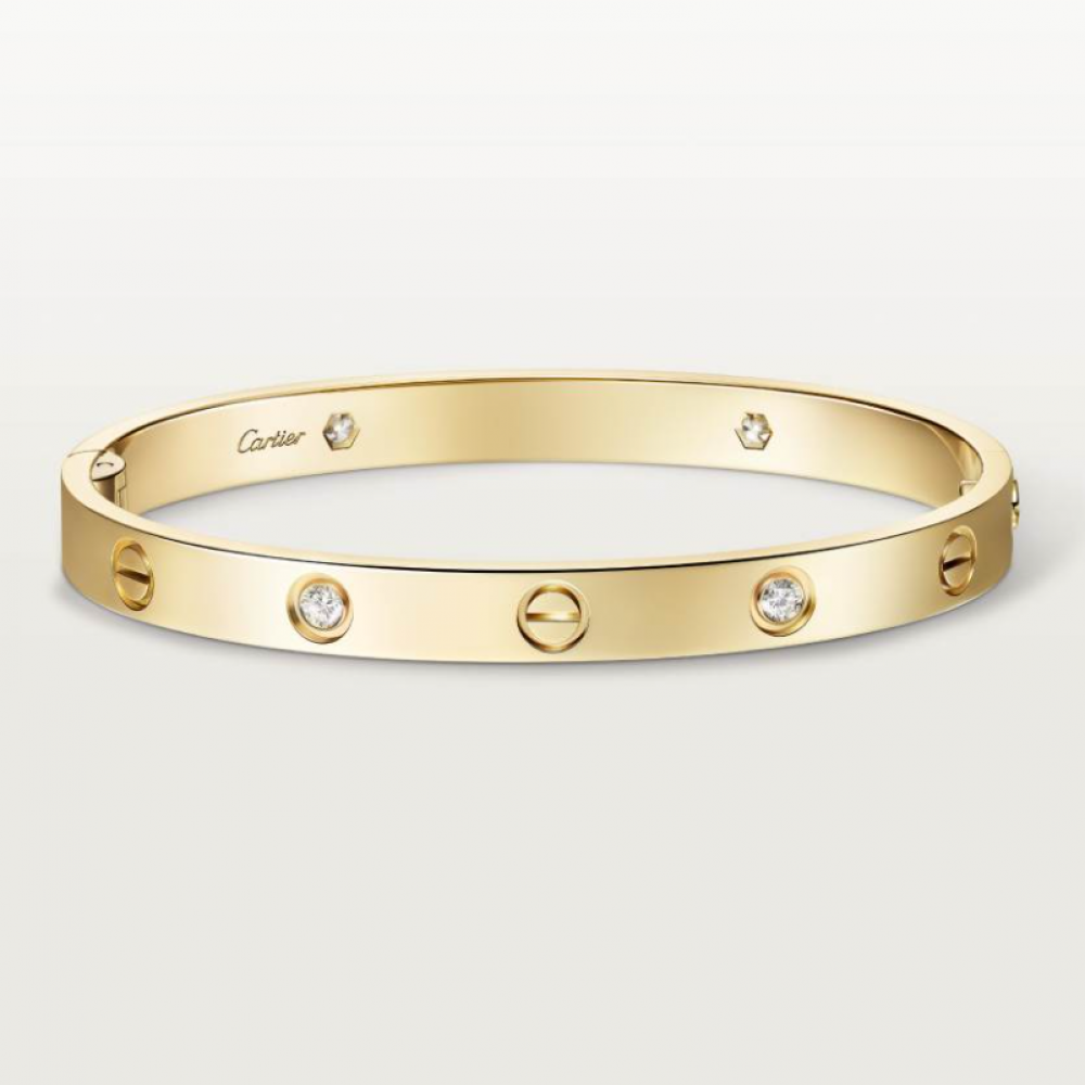 Cartier Love Bangle 4 Diamonds Classic Style