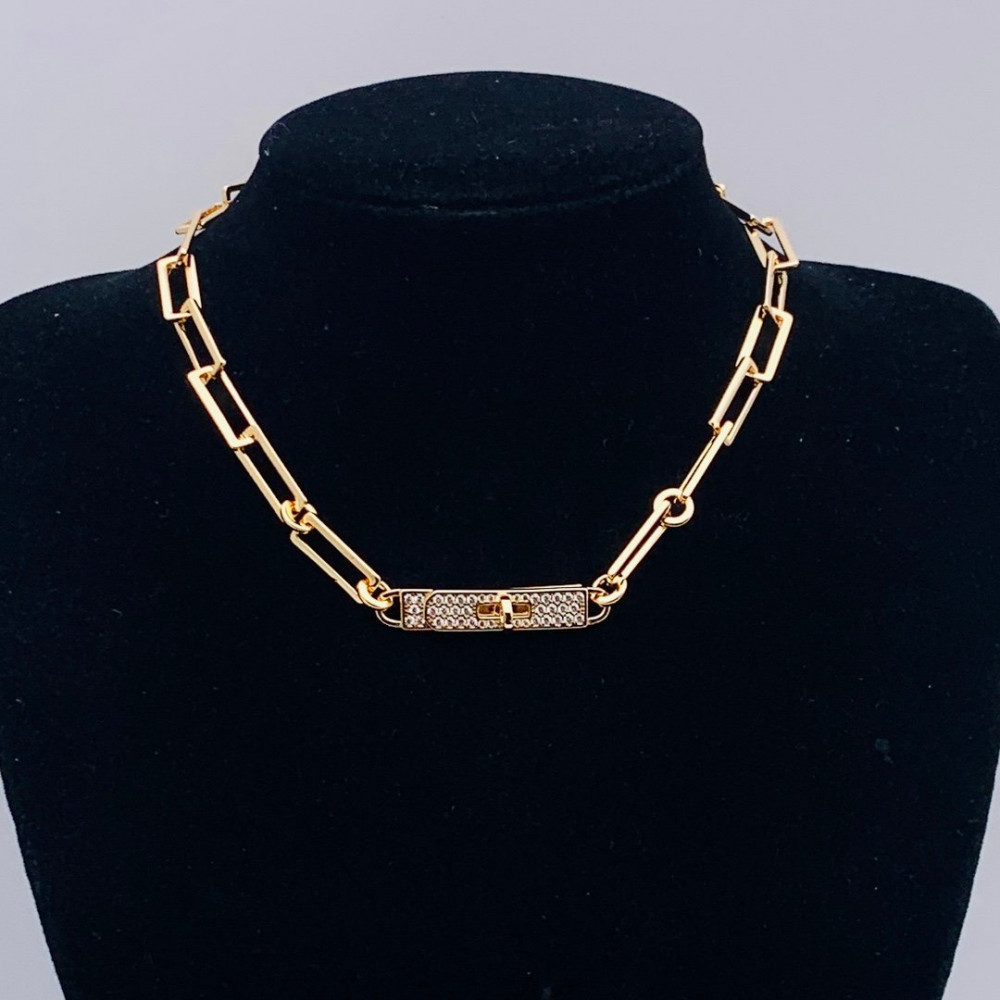 Hermes Necklace, Kelly  With Diamonds