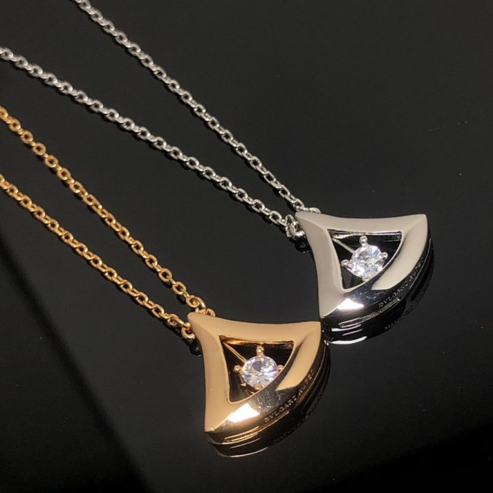 Bvlgari Necklace, Dress, Single Diamond In The Middle