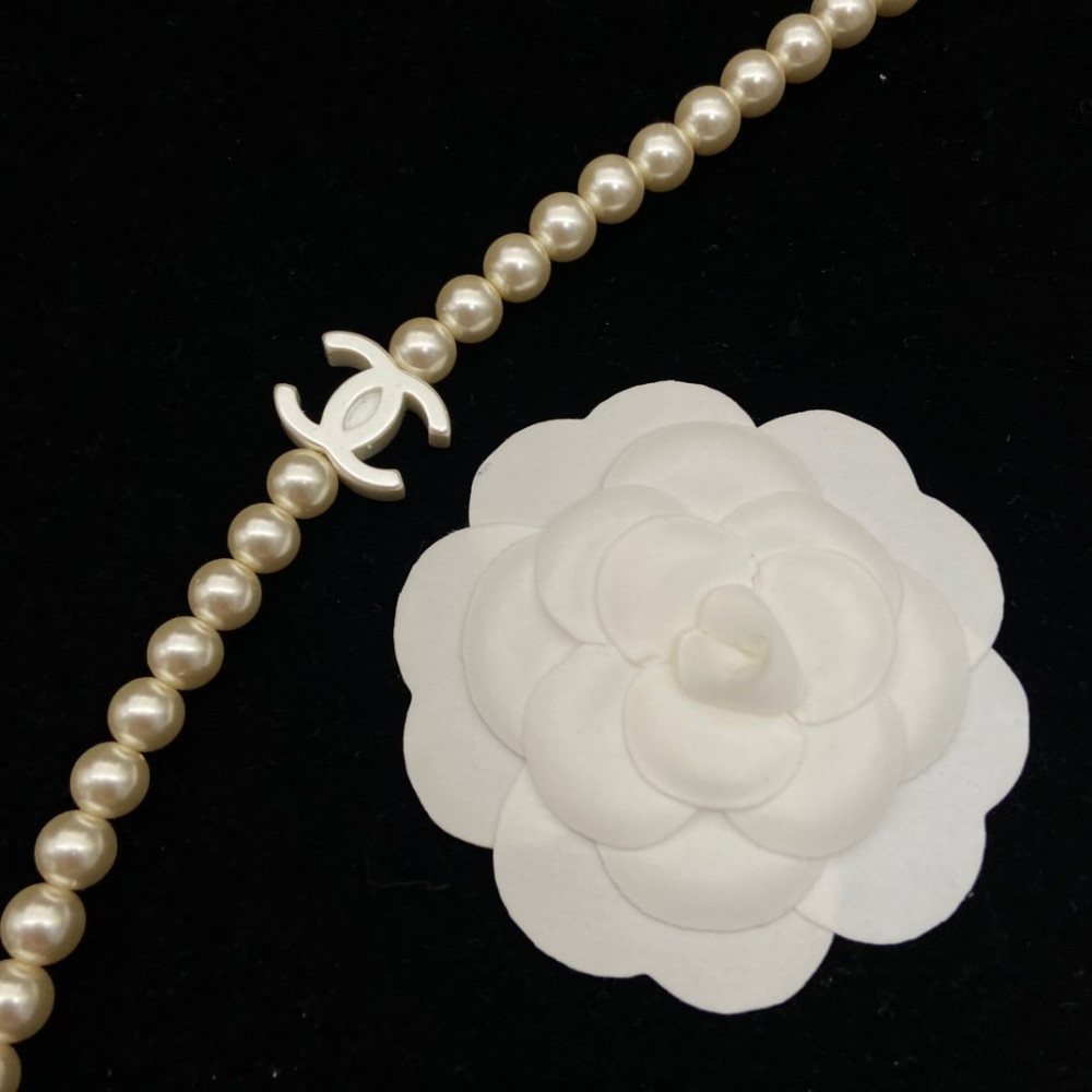 Chanel Full Pearl Necklace,  With 5A +Artificial Pearl