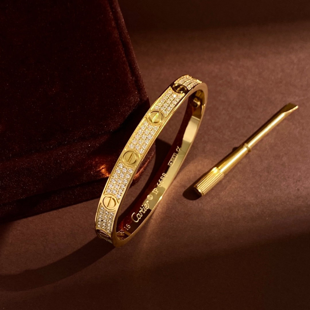 Cartier Love Bangle, Thicker, Full Diamonds