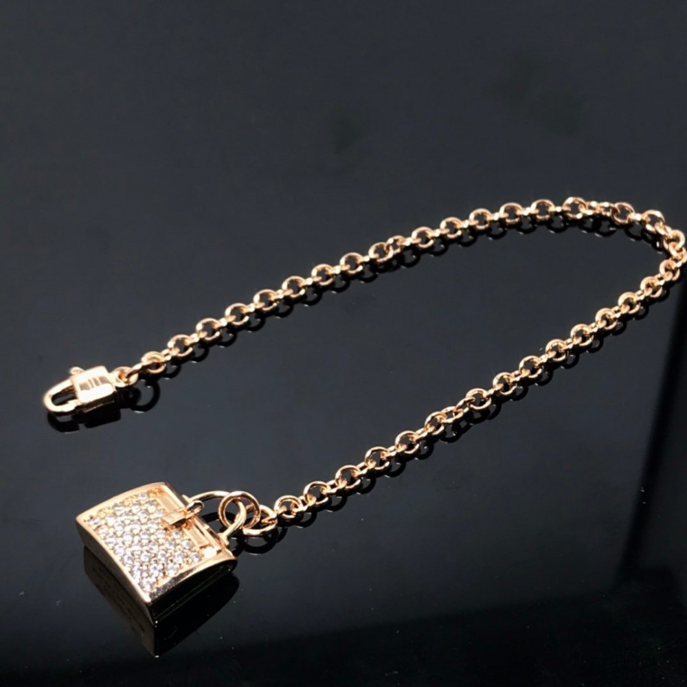 Hermes Bracelet, Kelly Bag With Diamonds Hermes Bracelet, Kelly Bag With Diamonds