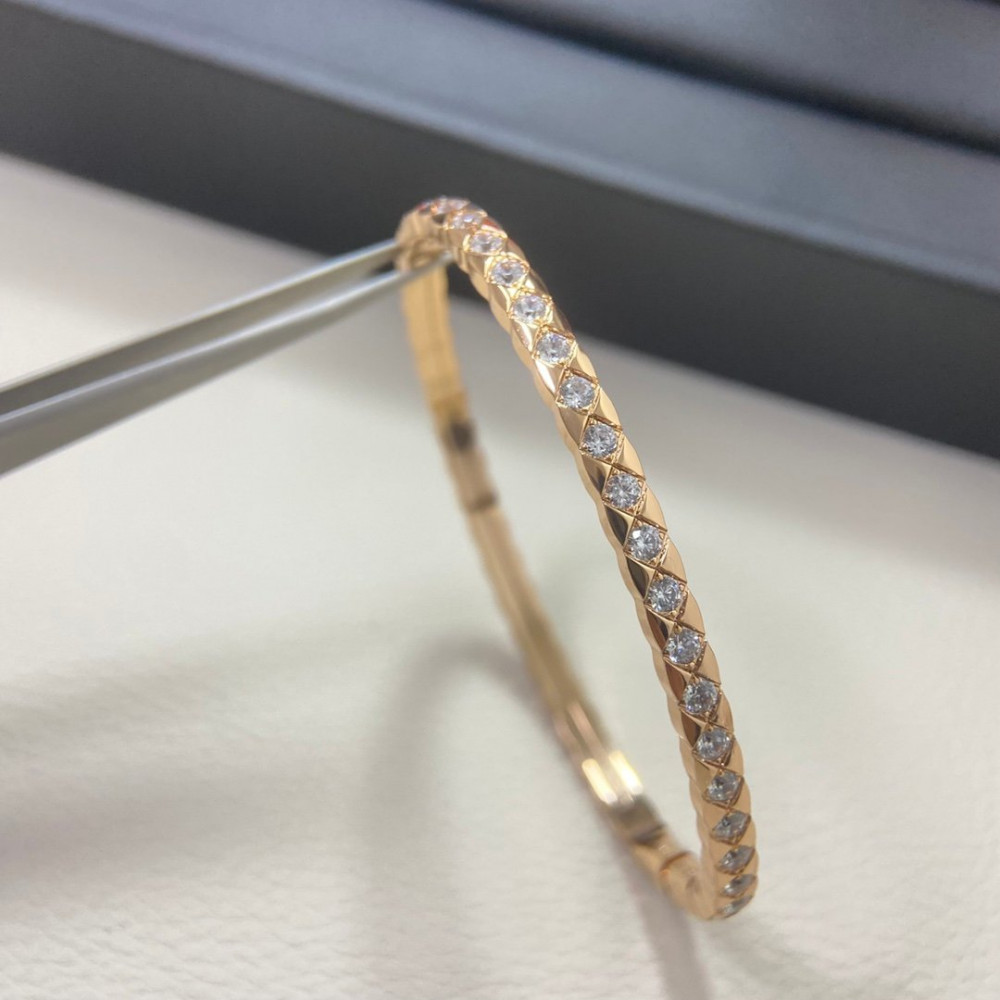 Chanel Rhomboid Bangle With Diamonds,Top Quality