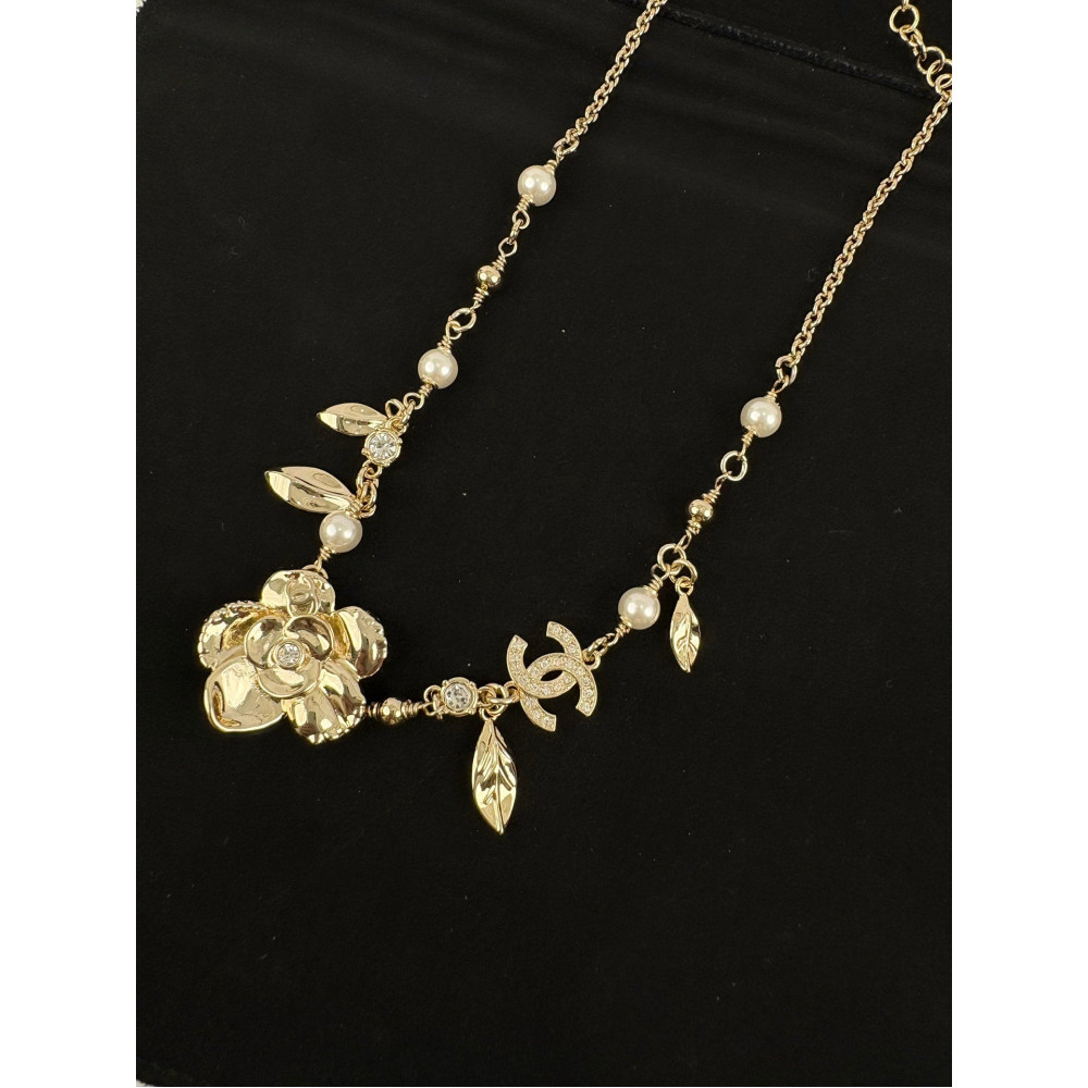 Chanel Necklace, Camellia And Leaves, Top Quality
