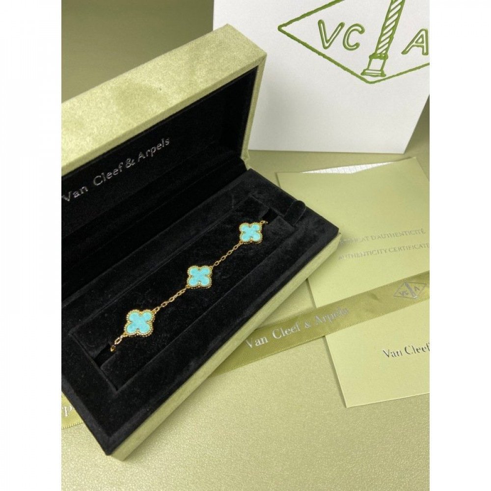 Clover With 5 Flowers-Aqua Green Clover With 5 Flowers-Aqua Green