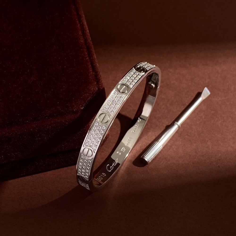Cartier Love Bangle, Thicker, Full Diamonds
