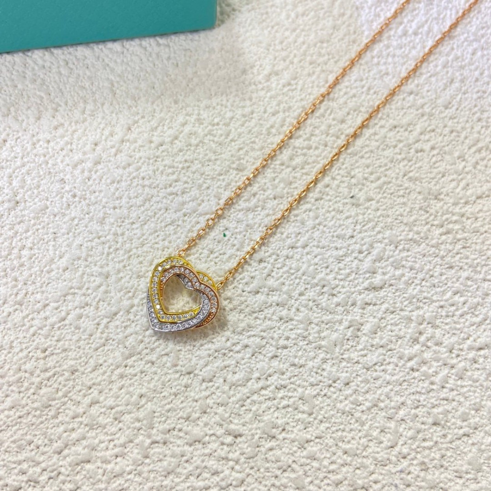 Cartier Necklace, 3 Colors, Heart, Full Daimonds