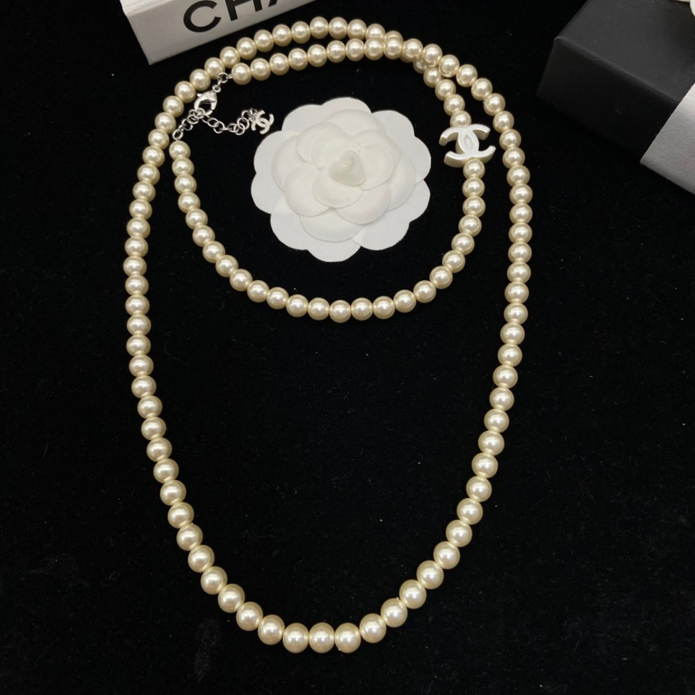Chanel Full Pearl Necklace,  With 5A +Artificial Pearl