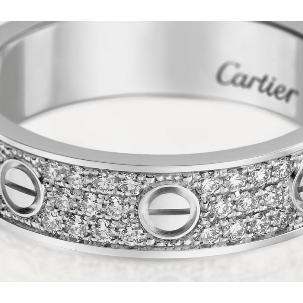 Cartier Love Ring Small Edition Set With Diamonds Cartier Love Ring Small Edition Set With Diamonds