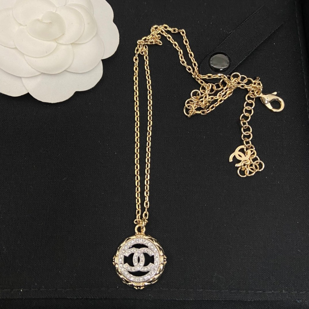 Chanel Necklace. Pendant Style, With Diamonds, Top Quality