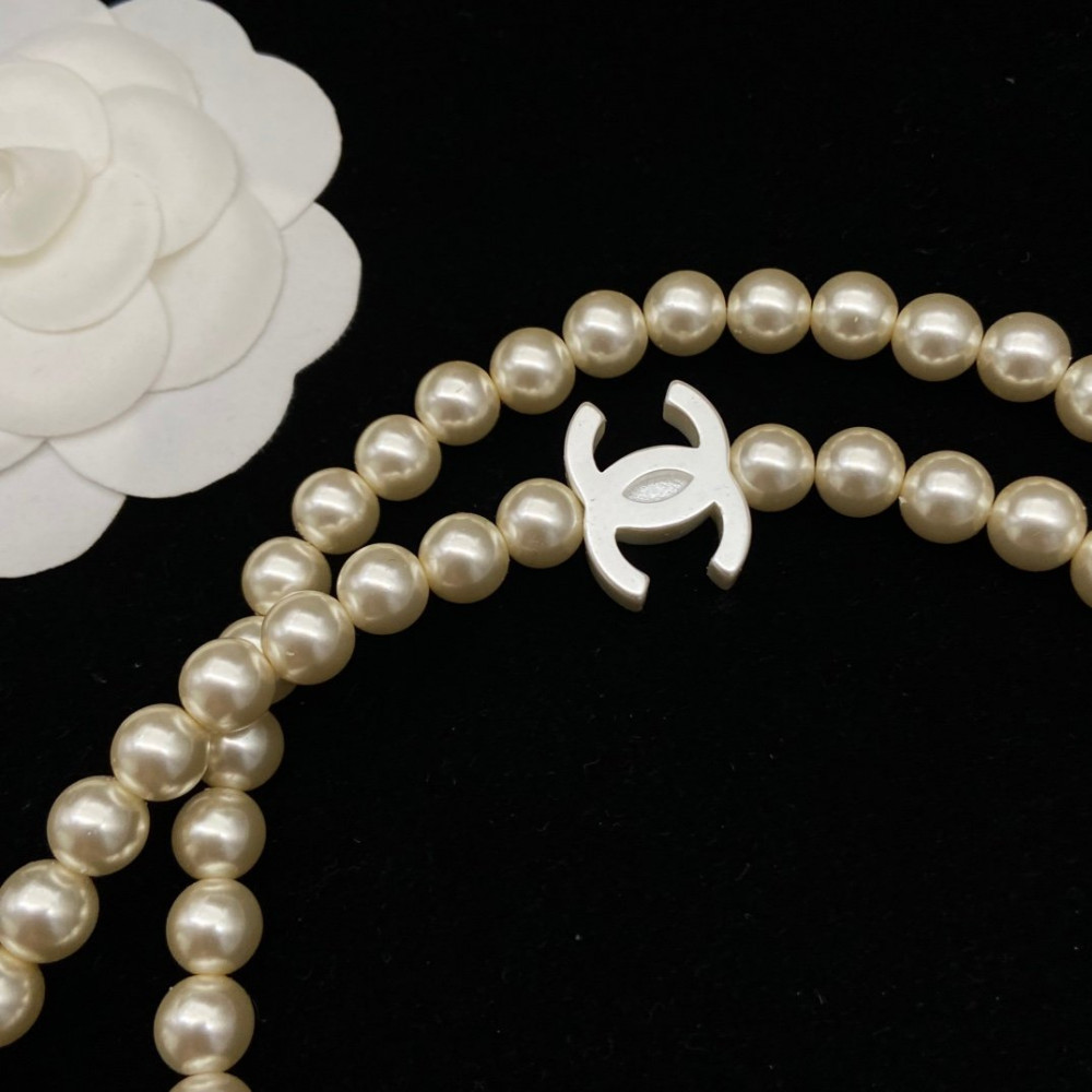 Chanel Full Pearl Necklace,  With 5A +Artificial Pearl