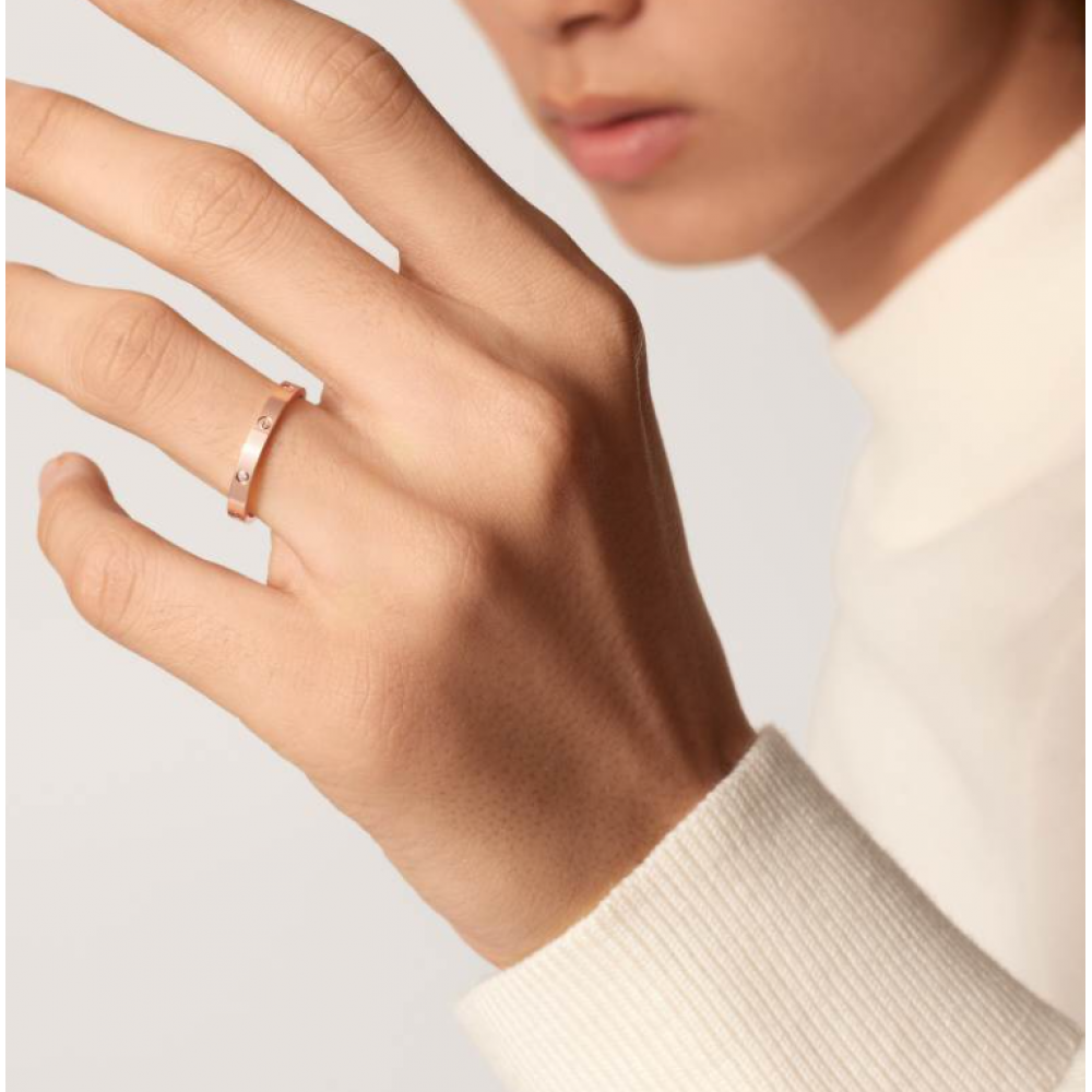 Cartier Love Ring Mini Set With 4 Diamonds Cartier Love Ring Mini Set With 4 Diamonds