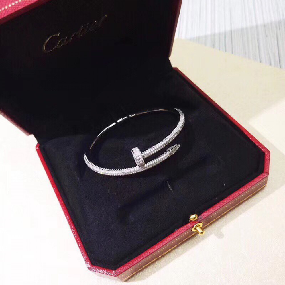 Cartier Nail Bangle Full Diamonds, Gold, Silver, Rose Gold
