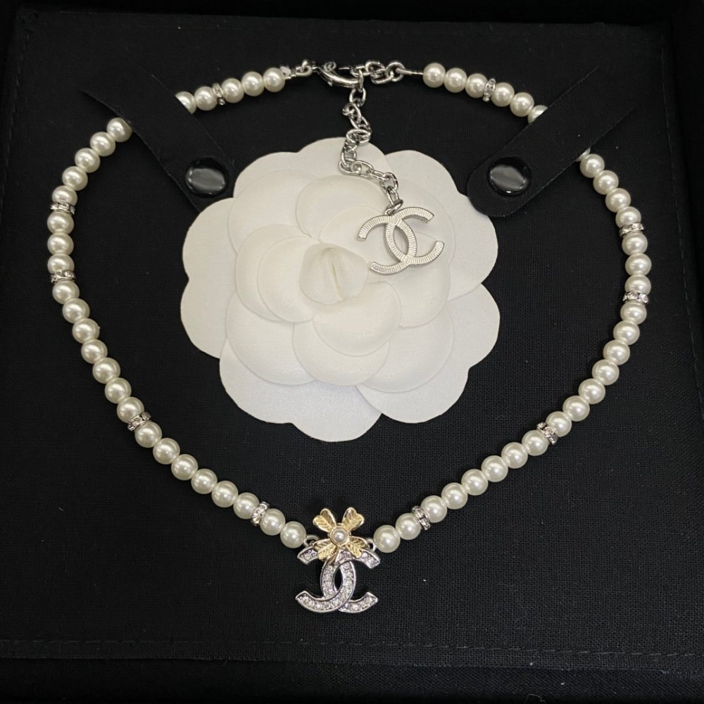 Chanel Necklace, One Logo One Flower, With 5A+ Artificial Pearl