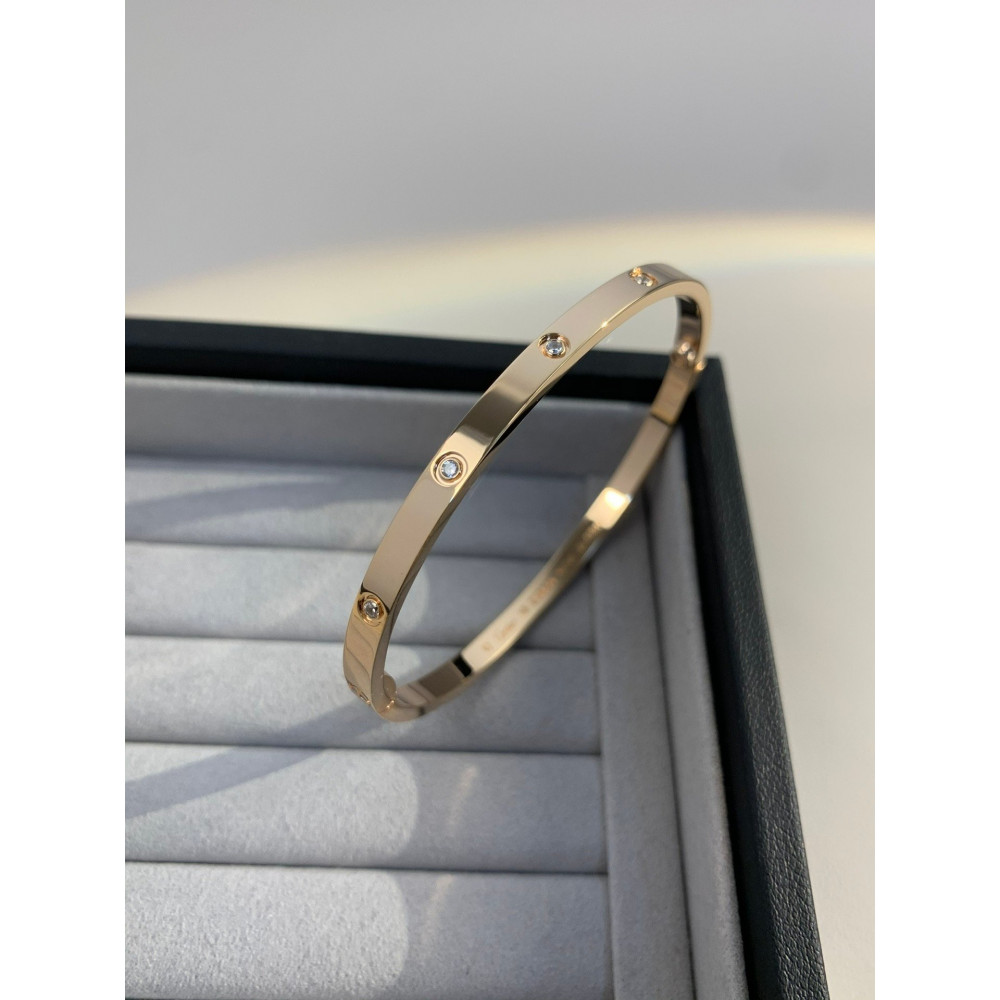 Love Bangle, Small Model, 10 Diamonds,Gold, Silver, Rose Gold