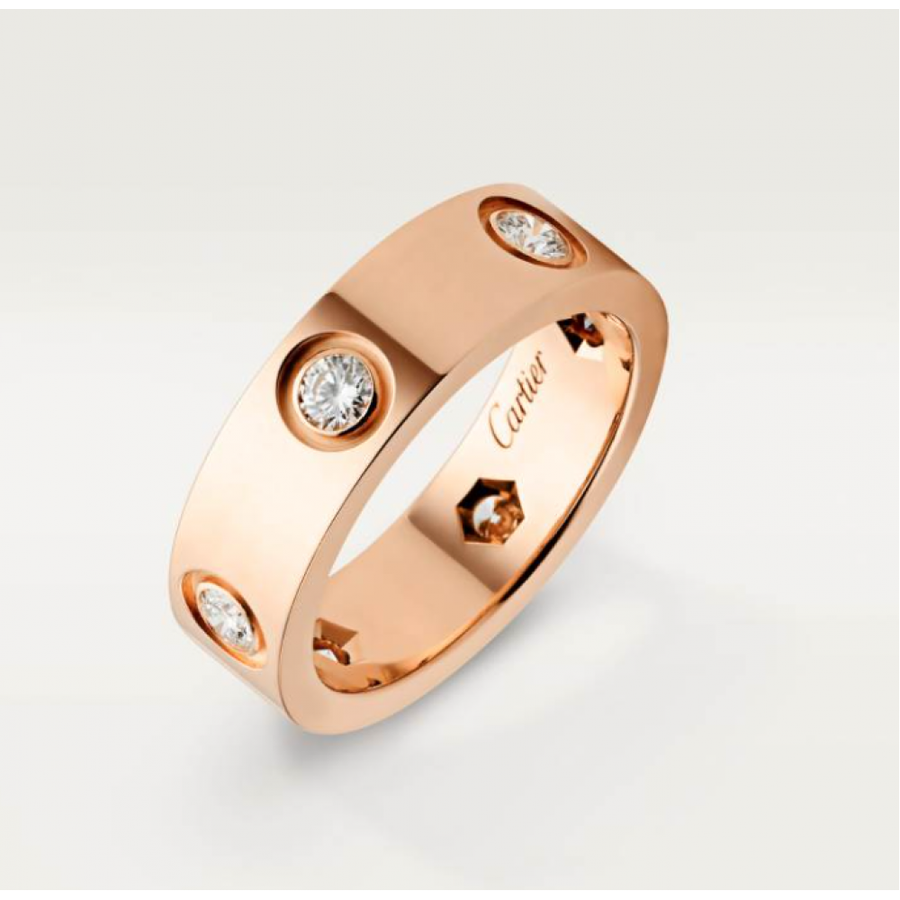 Cartier Love Ring Classic Set With 6 Diamonds Cartier Love Ring Classic Set With 6 Diamonds