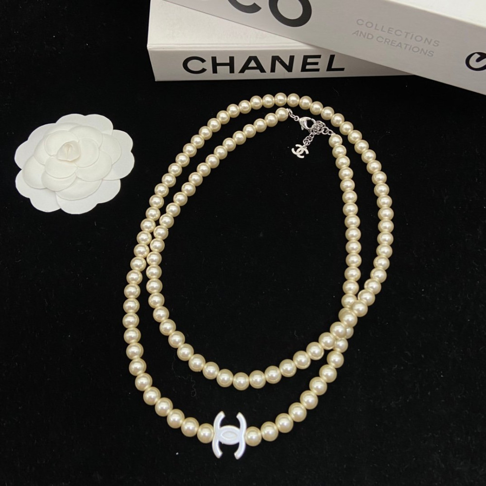 Chanel Full Pearl Necklace,  With 5A +Artificial Pearl
