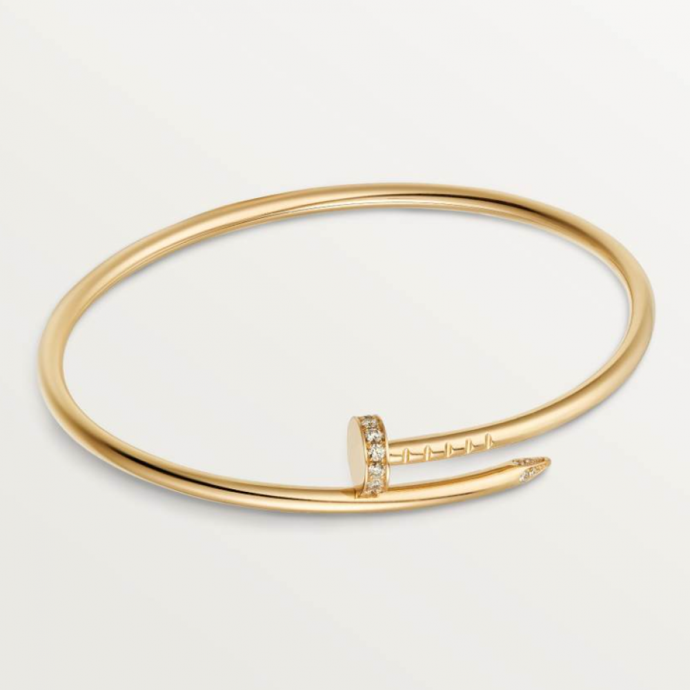Cartier Nail Bangle Head And Tail Set With Diamonds Small Version