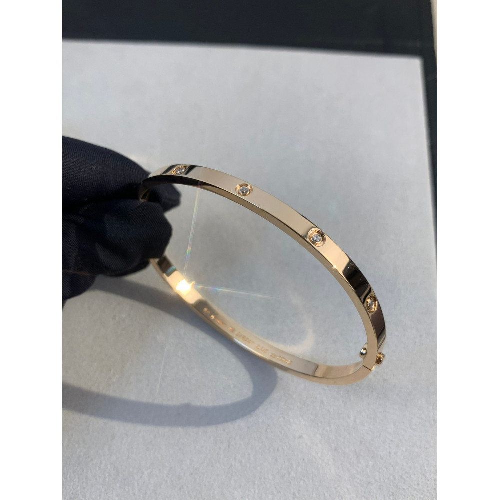 Love Bangle, Small Model, 10 Diamonds,Gold, Silver, Rose Gold
