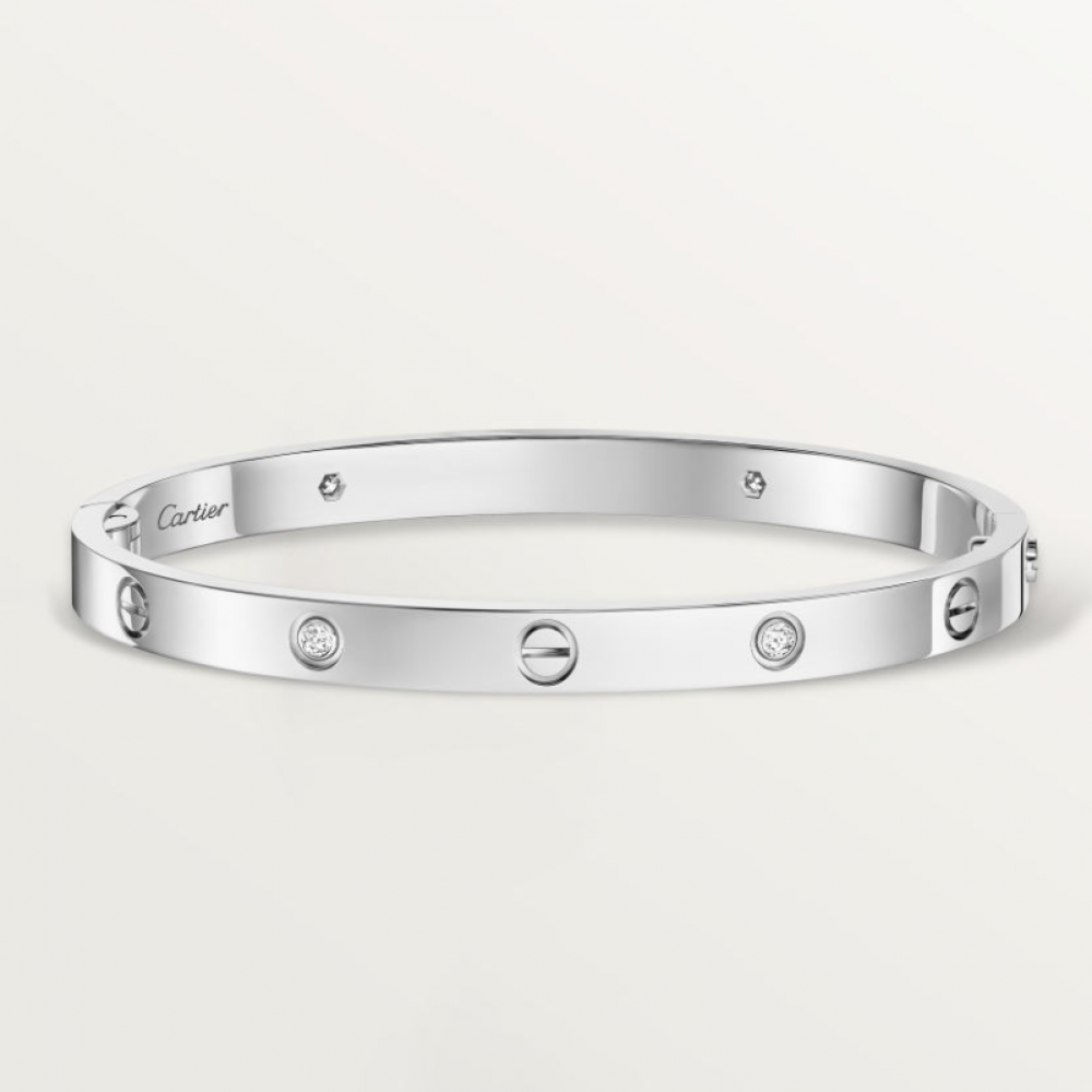 Cartier Love Bangle 4 Diamonds Medium Size