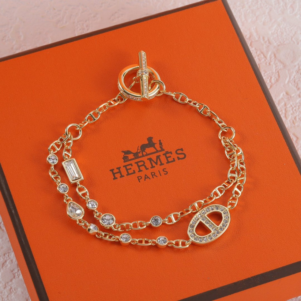 Hermes Bracelet, Pig Nose, With Diamonds