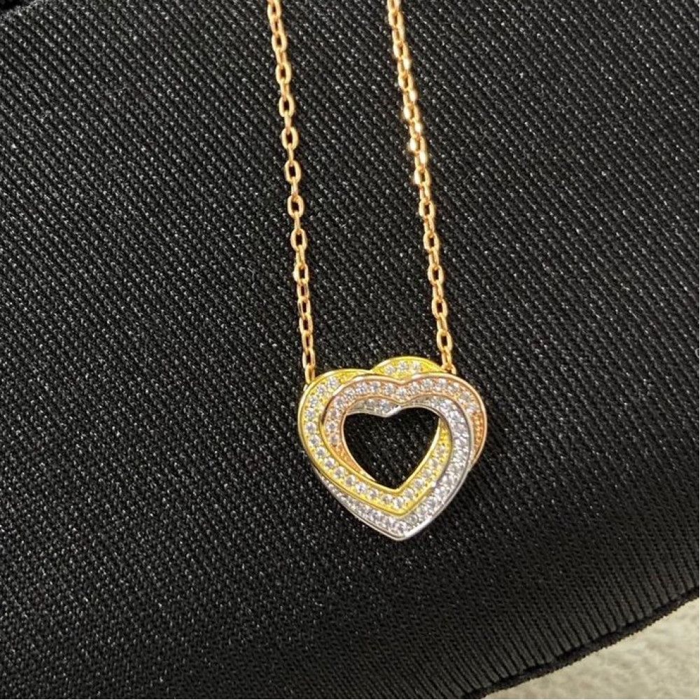 Cartier Necklace, 3 Colors, Heart, Full Daimonds