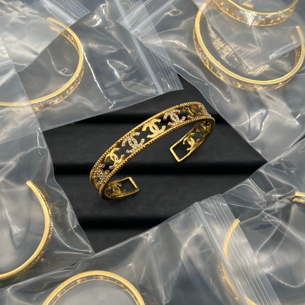 Chanel Bangle, Double C, Hollow Out