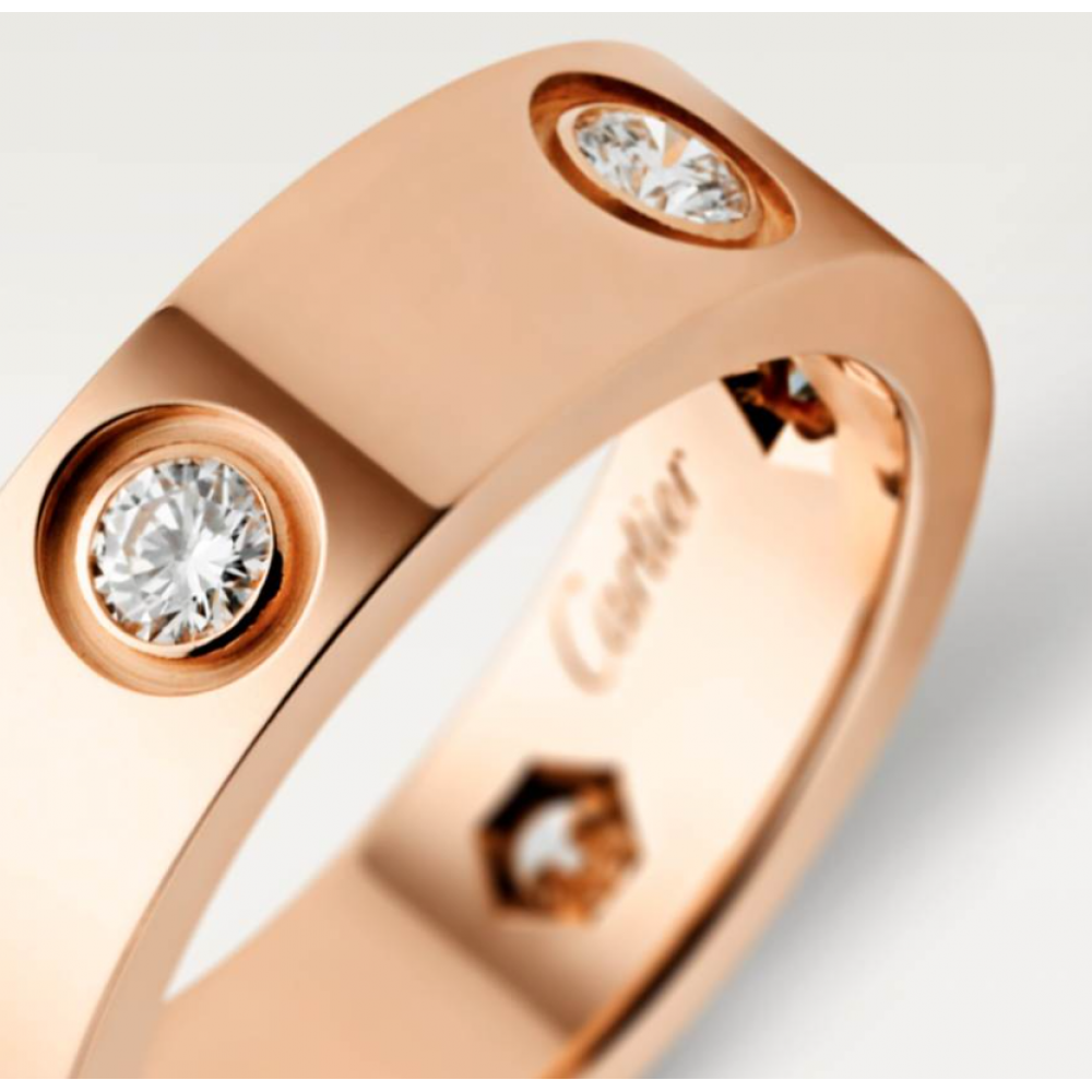 Cartier Love Ring Classic Set With 6 Diamonds Cartier Love Ring Classic Set With 6 Diamonds