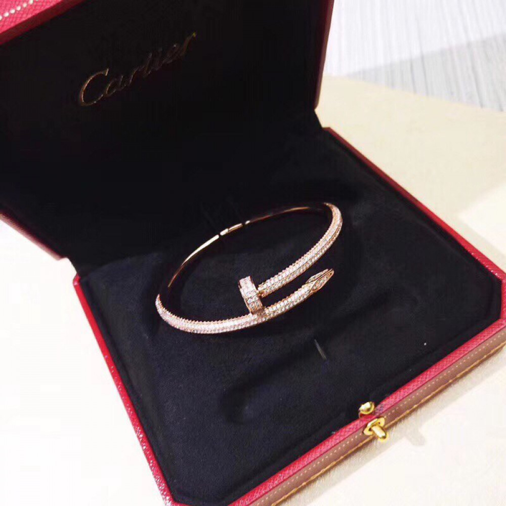 Cartier Nail Bangle Full Diamonds, Gold, Silver, Rose Gold